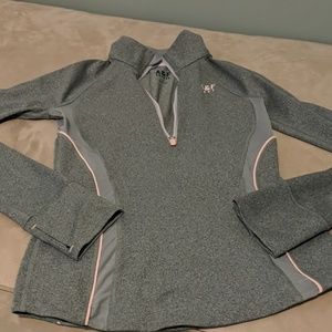 Abercrombie active gray and pink jacket small
